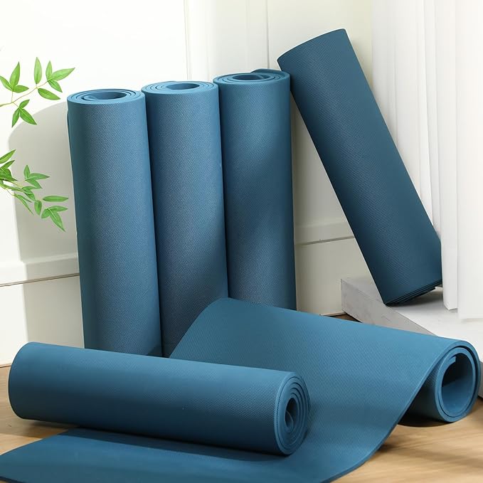 Timgle 6 Pcs 10mm Thick Yoga Mat Bulk, 68 x 24 Inches, Anti-Slip Tear-Resistant Exercise Mat for Adult Fitness, Stretching, Workout and Studio - Bloomnest