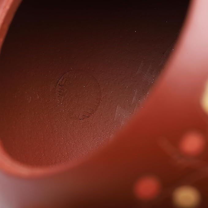 Fine Zisha Tea Pot Set,Master Handmade Genuine Yixing Clay Teapot 11.3 Oz with 4 Cups,Xishi Tea Set,Zhuni Red Beauty Clay