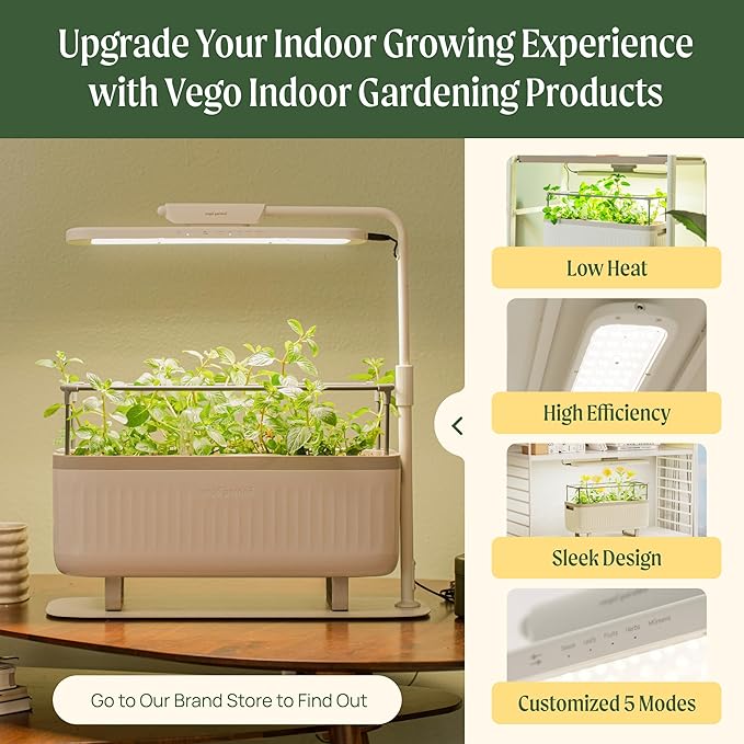 Vego garden Herb Indoor Plant Box, Self Watering Planters Pots for Indoor Plants with Trellis for Kitchen Window Sill or Countertop Plants Cage - Sage Green - Bloomnest