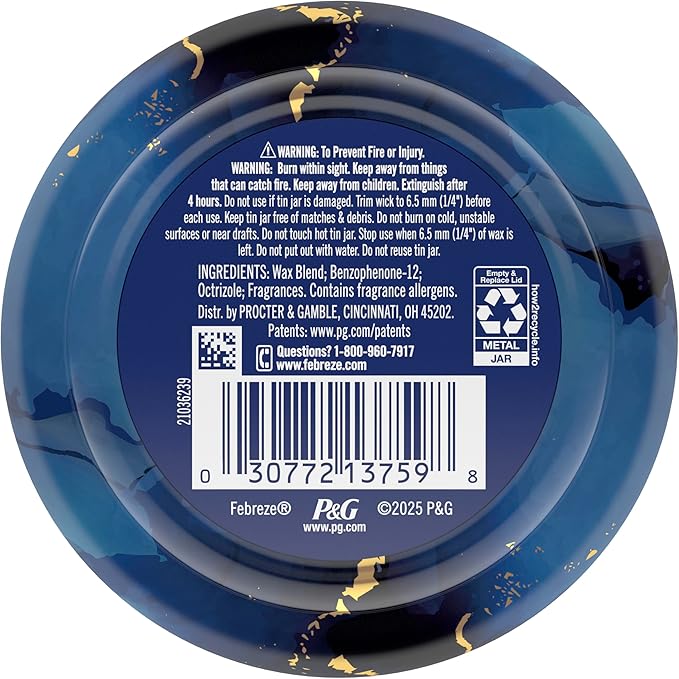 Febreze Scented Candle, Ocean Scent, 11 oz 4 Wick Candle, Single Pack - Bloomnest