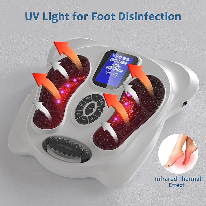 Creliver EMS & TENS Foot Nerve Muscle Massager, Electric Foot Stimulator Improves Circulation, Feet Legs Circulation Machine Relieves Body Pains, Neuropathy (FSA or HSA Eligible) - Bloomnest