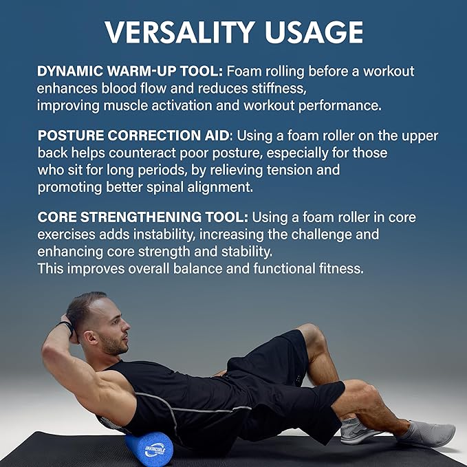 Invincible Fitness 17'' EPP Foam Roller for Deep Tissue Massage – Enhance Recovery, Relieve Pain, and Boost Mobility for a Stronger, Healthier You (Blue) - Bloomnest
