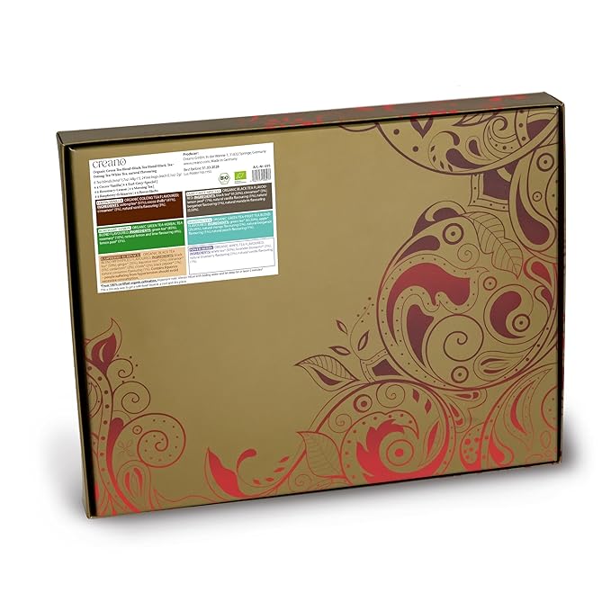 Creano Organic Tea Gift Set – 24 Organic Tea Bags in 6 Dreamy Varieties – 48 g* - Bloomnest