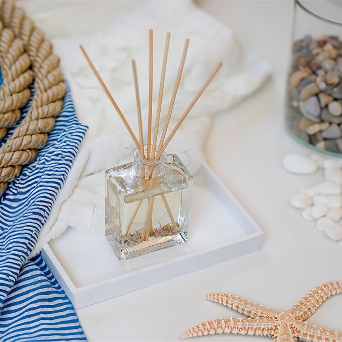 Urban Naturals Ocean Mist & Sea Salt Reed Diffuser Set – Made with Essential Oils & Real Botanicals – Sleek Rectangular Refillable Glass Bottle – Made in the USA UrbanNaturals