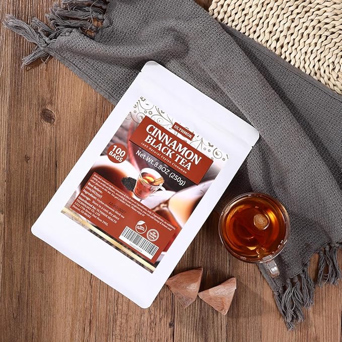 Premium 100 Cinnamon Black Tea Bags,Made with Natural Ceylon Cinnamon & Ceylon Black Tea, 100% No Artificial Flavors & No Additives. - Bloomnest