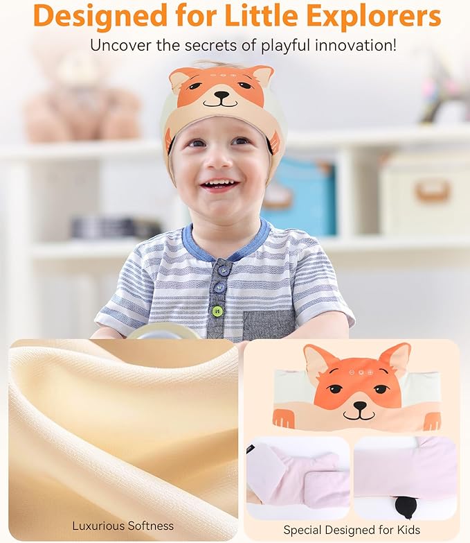 MUSICOZY Sleep Headphones Mask Headband Headphones Masks Bluetooth 5.4 Sleep Mask for kids Wireless Earphones Masks Sleeping Eyemask for Travel - Bloomnest