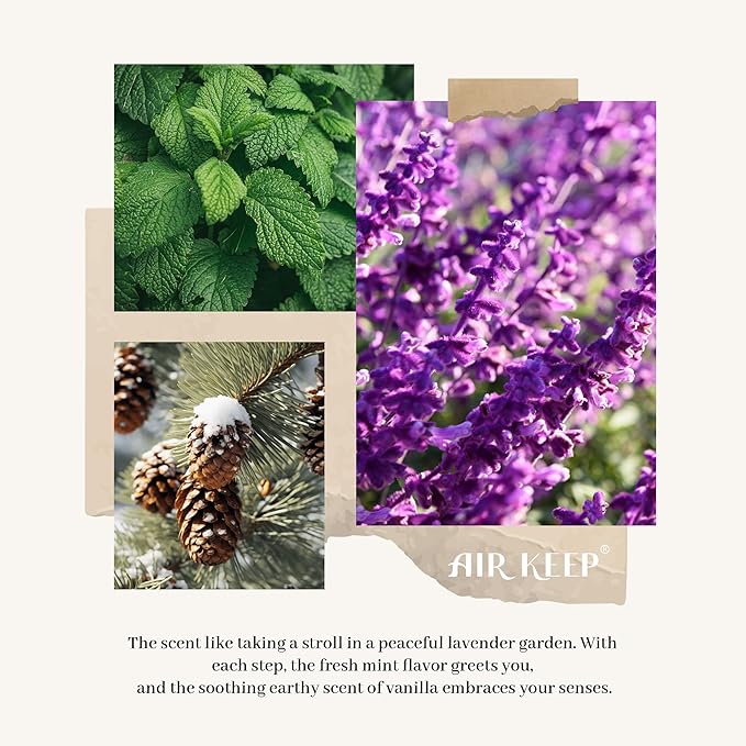 Airkeep Reed Diffuser Set,3.38 fl oz (100 ml) - Lavender Eucalyptus Oil Diffusers with 8 Reed Sticks, Home Fragrance Reed Diffuser for Bathroom Shelf Decor - Bloomnest