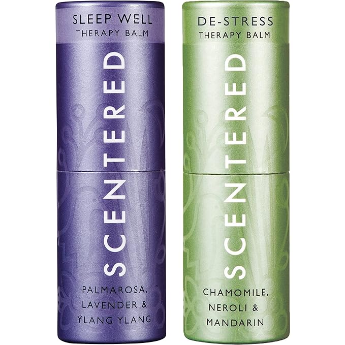 Scentered Sleep & Stress-Relief Aromatherapy Balm Gift Set – Essential Oil Roll On Balms for Relaxation & Rest – Sleep Well & De-Stress – Self-Care Reaxation Gift for Women - Bloomnest