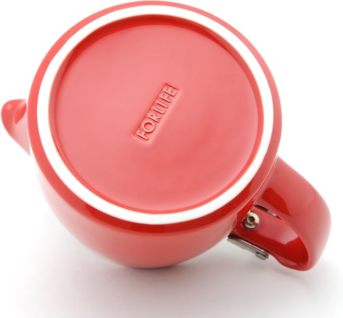 FORLIFE Stump Teapot with SLS Lid and Infuser, 18-Ounce, Red - Bloomnest