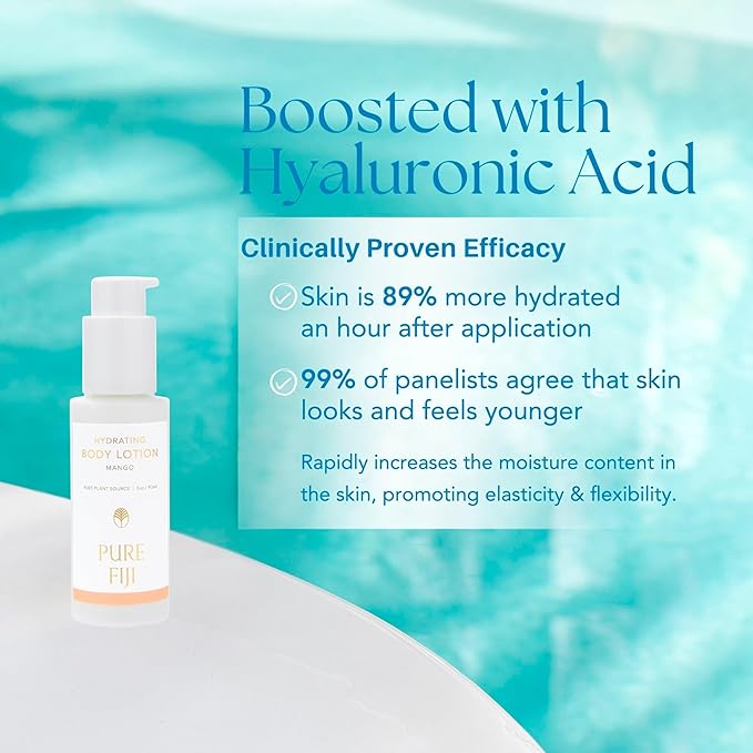 PURE FIJI Hydrating Body Lotion Travel Size, Mango (3oz/90ml) - Bloomnest