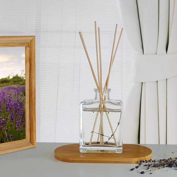 Urban Naturals Lemon Verbena Reed Diffuser Set with Reed Sticks – Tart Citrus with Bergamot & Greens – Sleek Rectangular Refillable Glass Bottle – Made in the USA UrbanNaturals