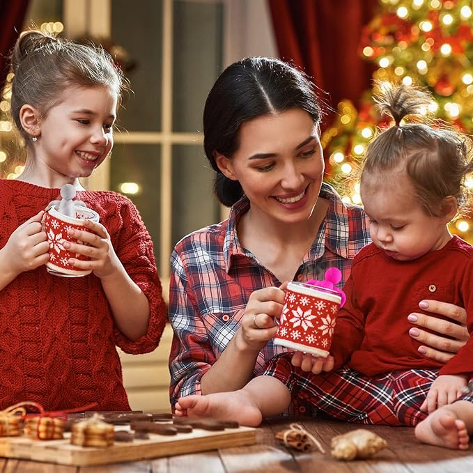 2 Pieces Tea Infuser for Loose Tea Cute Fine Mesh Tea Strainer Stainless Steel Tea Filter Ball Tea Diffuser Steeper for Teacups Teapots (Rose Red, Gray)