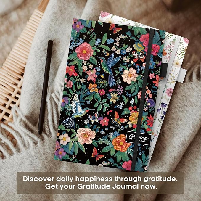 Gratitude Journal for Women – Undated Daily Mindfulness & Manifestation Journal with Prompts for Cultivate Affirmations, Positivity, Self-Care & Happiness - Hummingbird - Bloomnest