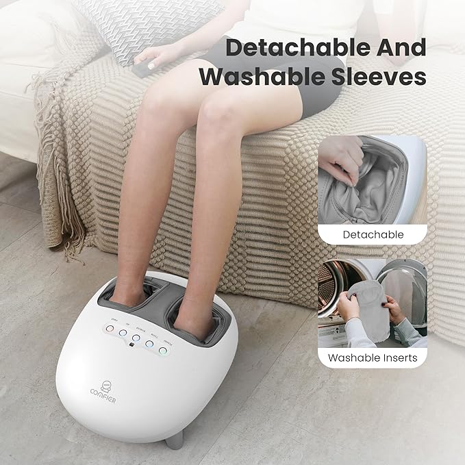 COMFIER Shiatsu Foot Massager with Heat, Kneading and Vibration Heated Foot Feet Massager for Neuropathy Plantar Fasciitis, Ideal Gift for Mom Dad Elder-Home Office Use - Bloomnest