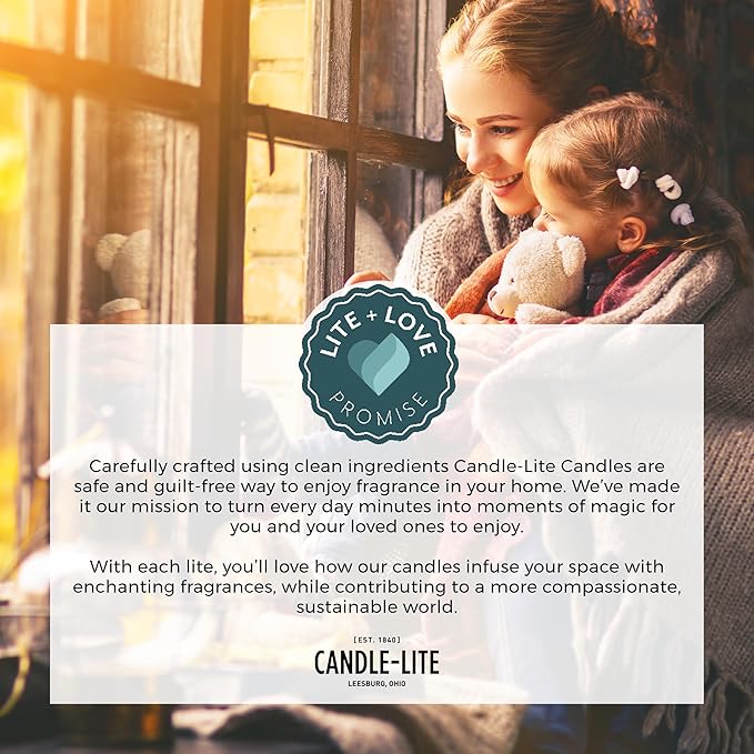 Candle-lite Fall Scented Candles, Creamy Vanilla Swirl, 18 oz Jar, Proudly Poured in The USA, Aromatherapy Candle, Single-Wick with 110 Hours of Burn Time, Perfect for Creating a Relaxing Ambiance - Bloomnest