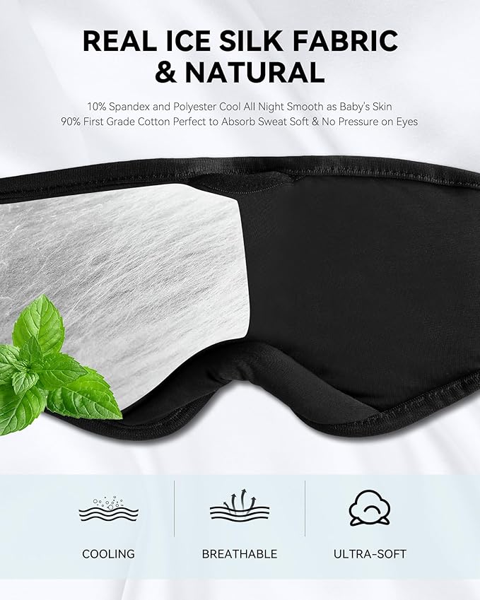 MUSICOZY Sleep Headphones Bluetooth Sleep Eye Mask for Sleeping Wireless Music Sleeping Headphones Headband Eye Mask Sleep Earbuds for Side Sleepers Men Women with Speakers Cool Tech Gadgets - Bloomnest