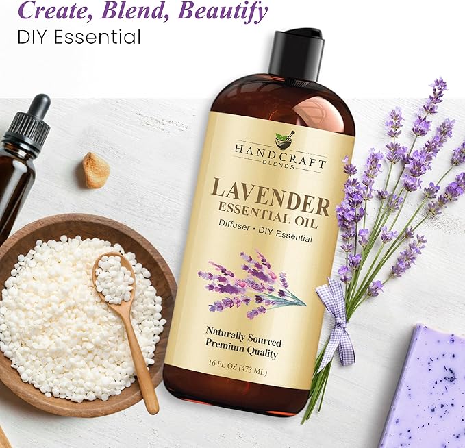 Handcraft Blends Lavender Essential Oil - Huge 16 Fl Oz - for Candle Making, Soap Making, Diffusers, and Aromatherapy - Bloomnest