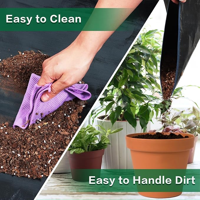 26.8" x 26.8" Plant Repotting Waterproof Transplanting Potting Mat - Portable Indoor Succulent Gardening Watering Square Foldable Garden Mat - Bloomnest