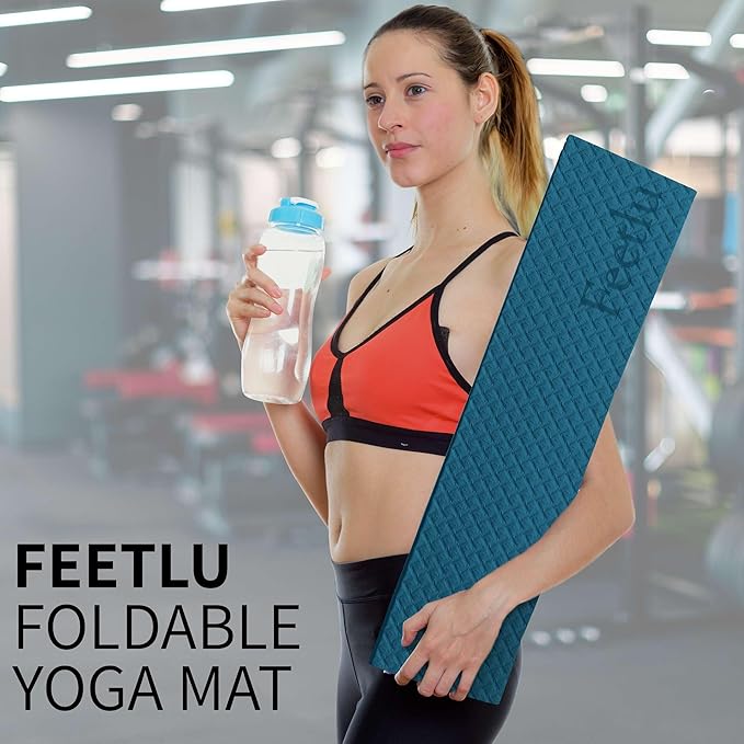 Foldable Yoga Exercise Mat – Lightweight, Anti-Slip, and Easy to Store for Yoga, Pilates, Home Workouts, and Floor Exercises - Bloomnest