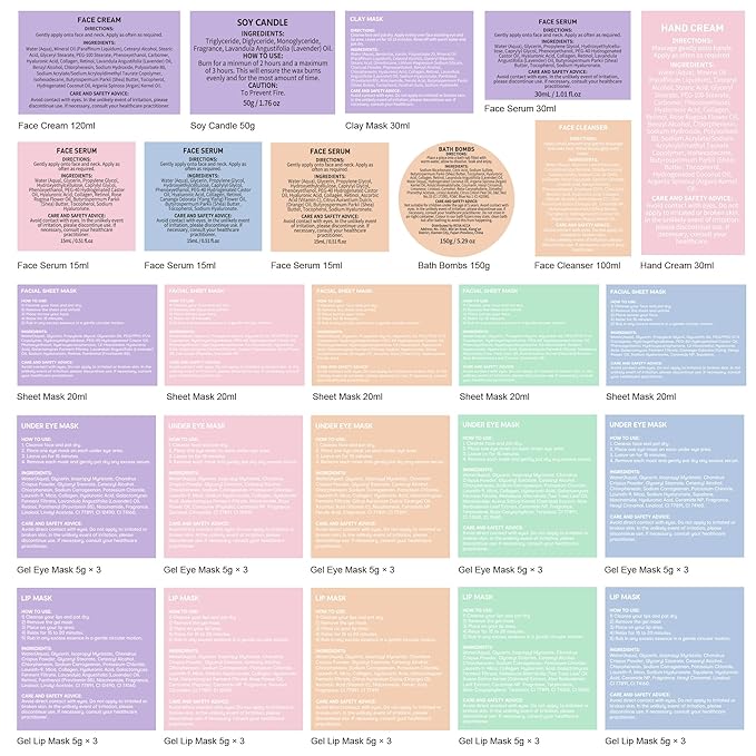 Valentines Day Gifts for Women, 38 Pcs Hydrating Skin Care Face Sheet Mask, Bath & Body Spa Set, Self-Care Pampering Gift Basket, Bath Bomb, Eye Mask, Face Serum, Lip Gloss, Mother Day, Birthday - Bloomnest