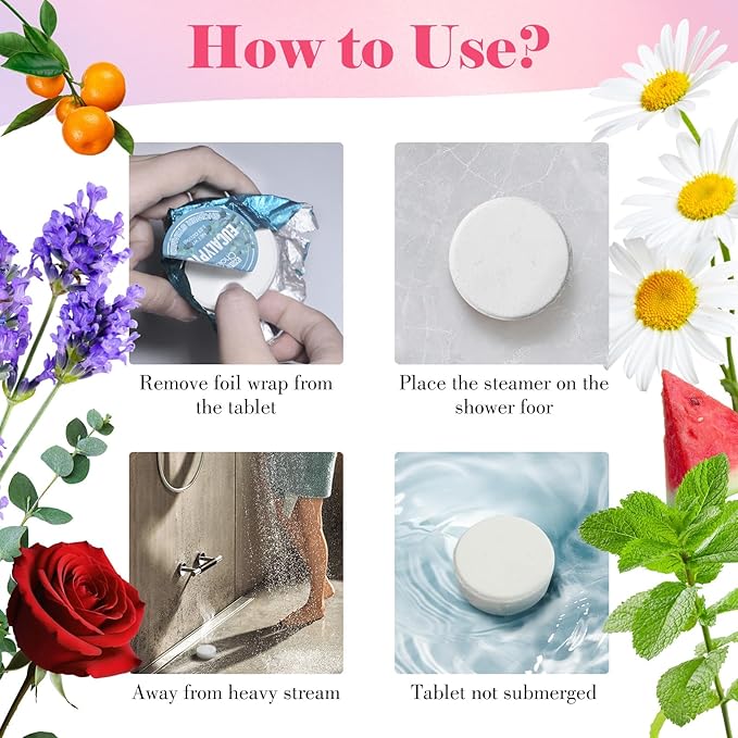 W&E Choice Shower Steamers Aromatherapy 21 Pack- Shower Bombs with Natural Essential Oils for Daily Relaxation & Stress Relief, Birthday/Christmas Gifts for Women, Mom, Wife - Bloomnest
