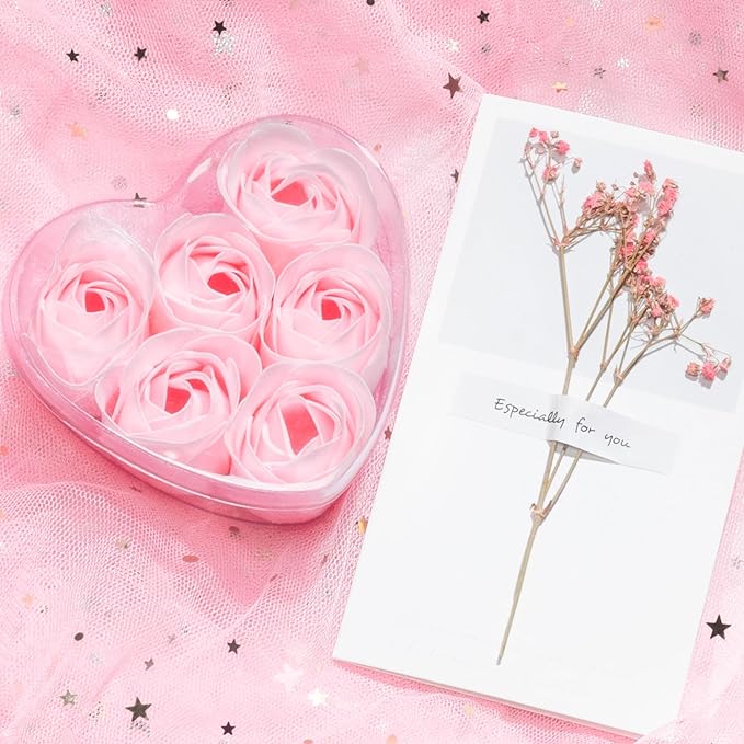 Birthday Gifts for Women Self Care Get Well Soon Gift Baskets, Rose Relaxing Spa Gift Basket Care Package w/ Luxury Flannel Blanket, Unique Valentines Day Gifts for Mom Her Friend Sister Wife Grandma - Bloomnest