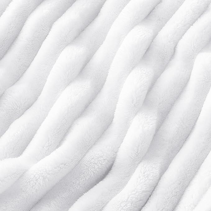 Bedsure GentleSoft White Full Blanket for Bed - Cozy Soft Blankets for Women, Cute Large Throws for Girls, Bright White, 84x90 Inches - Bloomnest