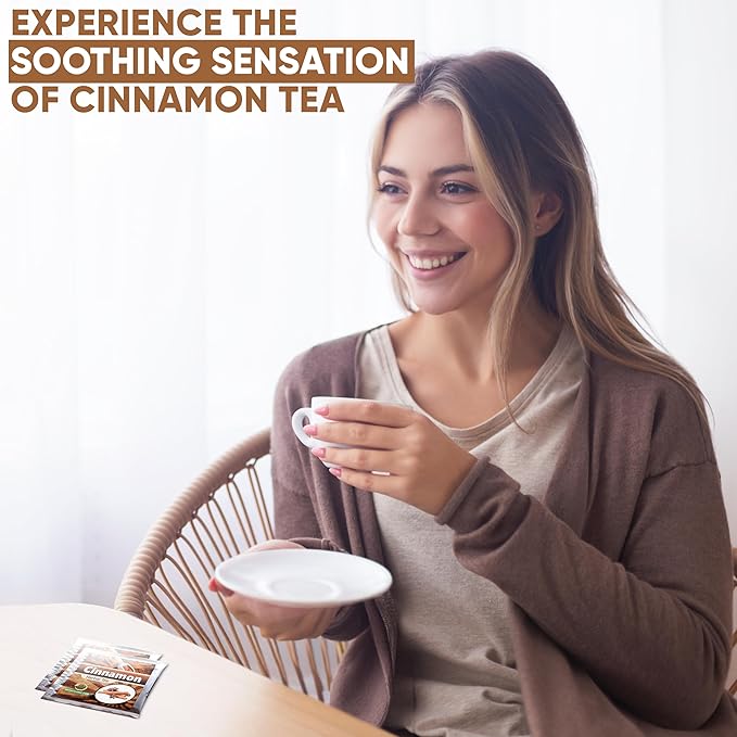 HERBOGANIC Cinnamon Herbal Tea - Digestion Support and Immune Boost | Refreshing and Delicious Blend | Natural Ingredients | 20 Tea Bags - Bloomnest