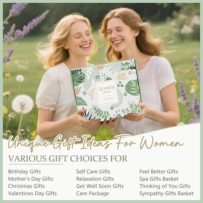 Gift Baskets for Women, Vanilla Relaxing Spa Gift Baskets, Self Care Kit Get Well Soon Gift Baskets, Care Package for Her Women Mom Friend Sister - Bloomnest