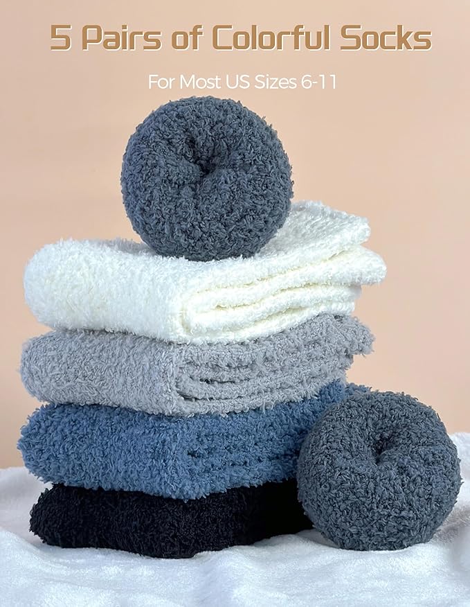 TEHOOK Warm & Cozy Valentines Gifts for Women, Fluffy Fuzzy Plush Sleeping Slipper Socks - Soft Warm Fabric - Bloomnest
