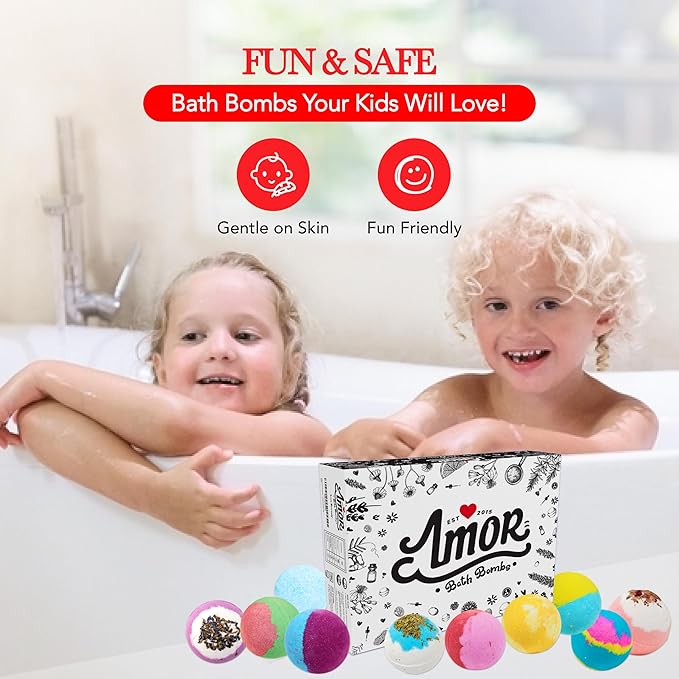 12 Large Bath Bombs Gift Set for Women - 3 Oz Handmade Organic Fizzies With Moisturizing Shea Butter - Perfect for Bubble Spa Relaxing - Gift for Her, Girls, Wife, Mother - Bloomnest