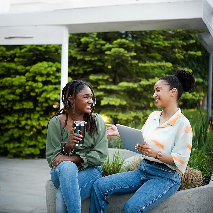 Personalized Custom Print in USA Tumbler 72Pcs 20oz Stainless Steel Double Wall Coffee Cup with Lid & Straw Insulated Tumbler with Colorful Text Logo Photo