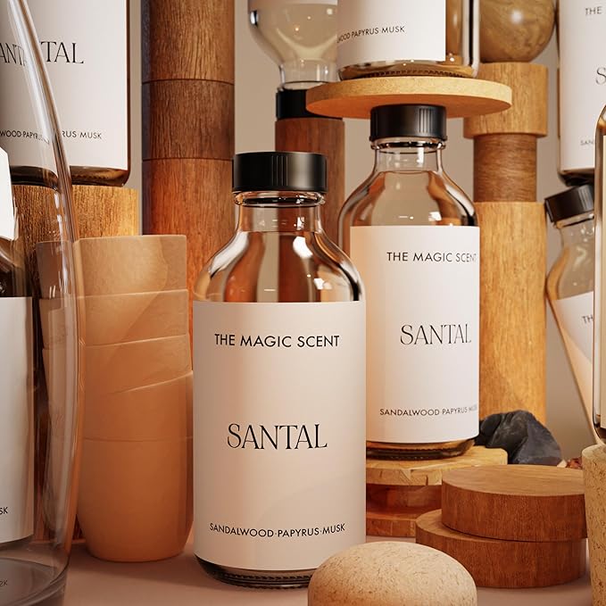 The Magic Scent Santal Fragrance Oil - Diffuser Oil Scent - Santal Aroma Diffuser Oils - Luxury Scents for Home - Sandalwood Oil - 8.5 fl oz, 250 mL TheMagicScent