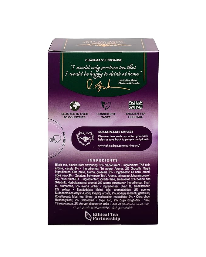 Ahmad Tea Blackcurrant Burst, 20 Count (Pack of 6) - Bloomnest