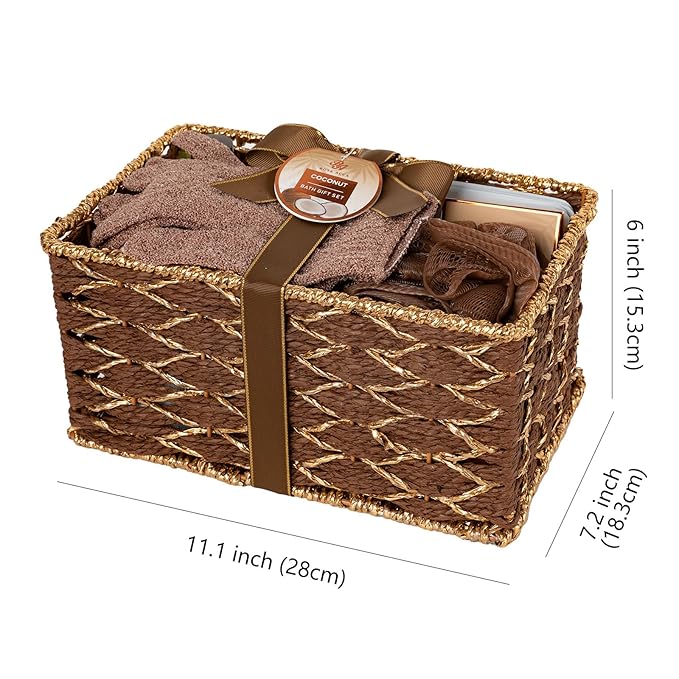 35 Pcs Coconut Vanilla Spa Gift Basket for Women & Men, Face Skin Care Set, Bath & Body Set, Self Care Pamper Kit, Diffuser, Bath Bomb, Birthday, Christmas, Valentines, Mother Day, Anniversary - Bloomnest
