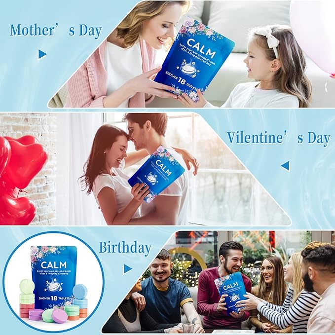 36-Pack Shower Steamers Aromatherapy, Shower Bath Bombs with Individually Wrapped, Variety Shower Tablets, Valentines Day Gifts for Her and Him, Birthday Presents for Women(2 Sets) - Bloomnest