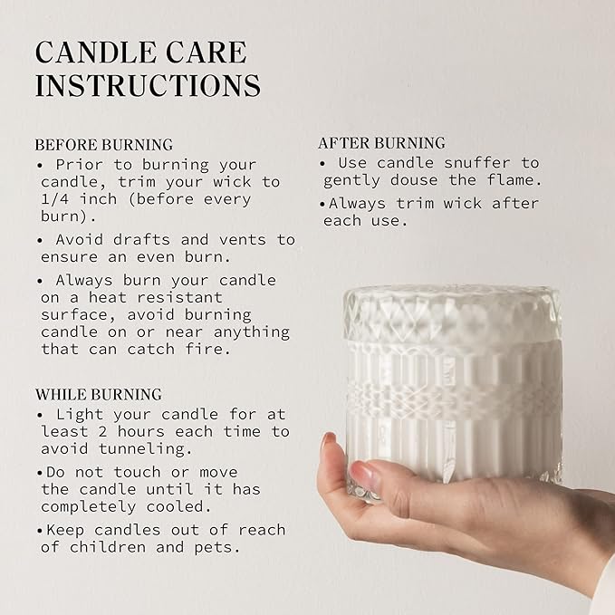 Fresh Cotton Scented Candle, Crackling Wood Wick Candles for Home Scented, 7.4oz Natural Soy Wax, Aromatherapy Candle Gifts for Women on Valentines Day Birthday Mothers Day - Bloomnest