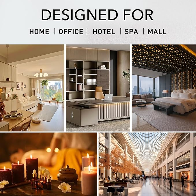 Waterless Diffuser,HVAC Diffuser Scent System,800ml Home Luxury Scents Diffuser,4000 Sq Ft Coverage,WiFi and Bluetooth Control,Cold Air Diffusion Technology for Home,Hotel,Spa,Mall,Office - Bloomnest