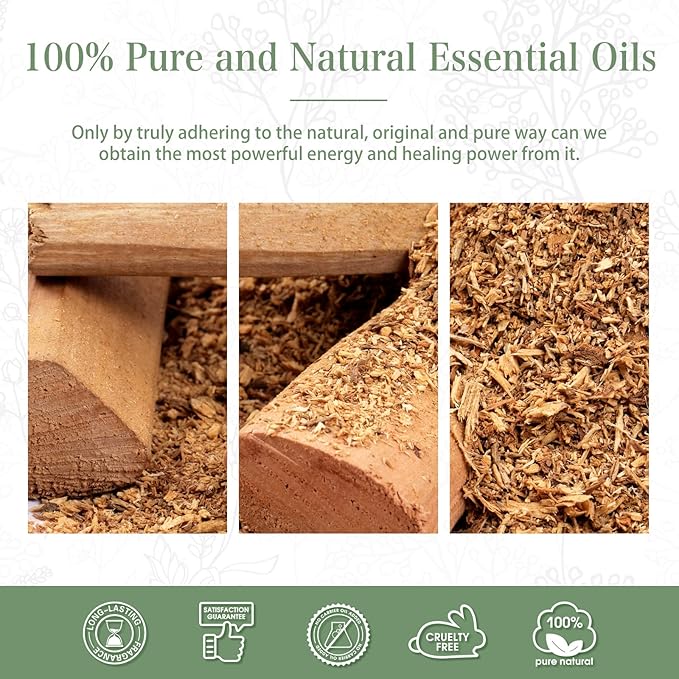 PHATOIL 3.38FL.OZ Sandalwood Fragrance Oils for Aromatherapy, Essential Oils for Diffusers for Home, Perfect for Diffuser, Yoga, Skin Care, DIY Candle and Soap Making - 100ml - Bloomnest