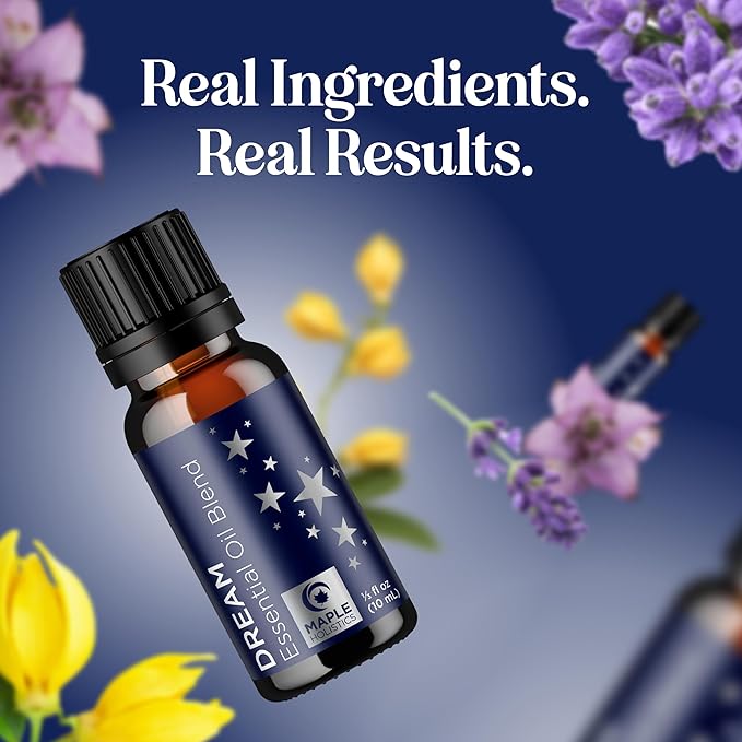 Sleep Essential Oil Blend for Diffuser - Dream Essential Oils for Diffusers Aromatherapy and Relaxation with Clary Sage Ylang-Ylang Roman Chamomile and Lavender for Sleep Time Support (10mL) - Bloomnest