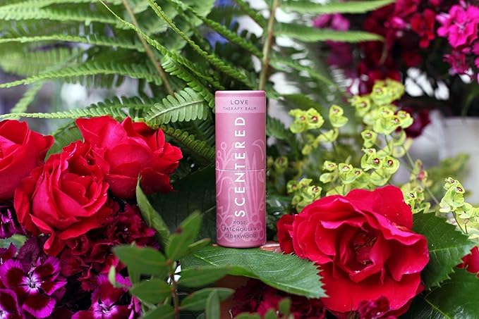 Scentered Aromatherapy Balm Stick - Love - Rose Essential Oils Rub On for Emotional Regulation & Balance - 100% Natural: Rose, Cedarwood, Ylang Ylang - Self Care Gifts for Women - Bloomnest