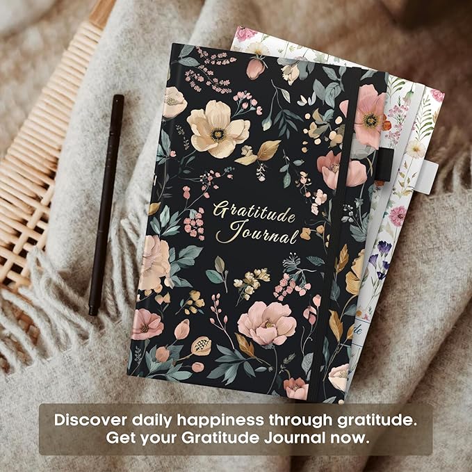 Gratitude Journal for Women – Undated Daily Mindfulness & Manifestation Journal with Prompts for Cultivate Affirmations, Positivity, Self-Care & Happiness - Evening Petals - Bloomnest