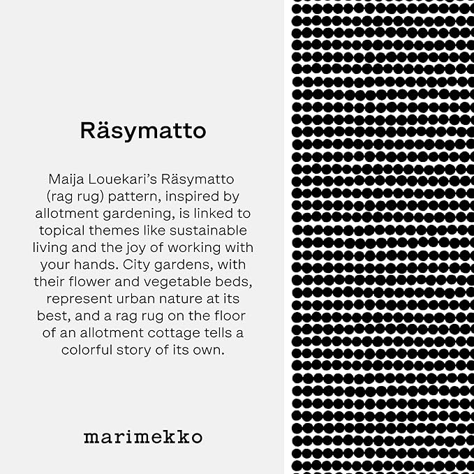 MARIMEKKO Oiva Räsymatto Stoneware Teapot — Refine Your Kitchen Décor with Our Iconic Black & White Stoneware — Stylish Ceramic Teapot with Tea Infuser Lid (26.63 oz) - Bloomnest