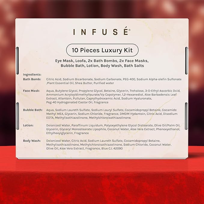 10-Piece Spa Gift Box for Women | Self-Care Set with Eye Mask, Loofa,Bath Bombs,Face Masks,Bubble Bath, Lotion, Body Wash & Bath Salt | Gift for Mom, Grandma, Wife, Bridesmaid or Loved Ones