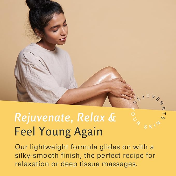 Ylang Ylang + Ginger Lymphatic Drainage Massage Oil – with Collagen & Stem Cells for Circulation, Detox & Cellulite Removal – Body Oil for Muscle Relief, Skin Firming & Relaxation – 8oz by M3 Naturals - Bloomnest