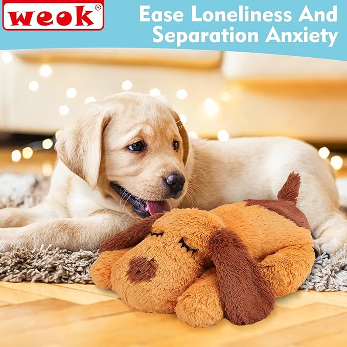Heartbeat Puppy Toy, Comfort Cuddler Pillow, Dog Anxiety Relief Calming Aid,Heartbeat Stuffed Toy for Dogs,Puppy Heartbeat Toy Sleep Aid,Dog Heartbeat Toy for Pet - Bloomnest