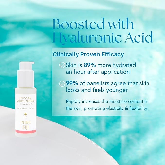 PURE FIJI Hydrating Body Lotion Travel Size, Orange Blossom (3oz/90ml) - Bloomnest