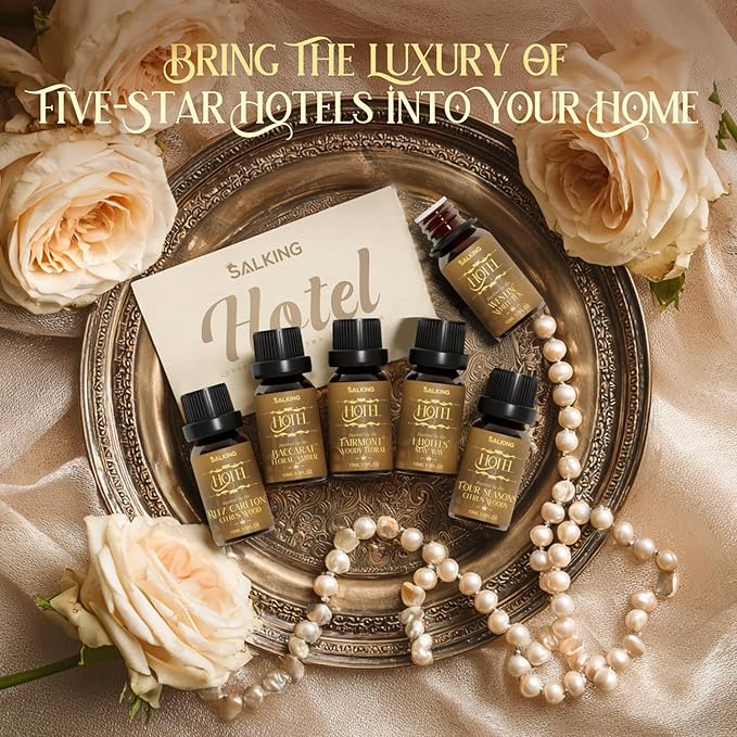 SALKING Hotel Diffuser Oil, Luxury Hotel Fragrance Oil Gift Set, Premium Essential Oil for Diffuser Inspired by The Most Popular 5-Star Scents, Holiday Gifts - Bloomnest