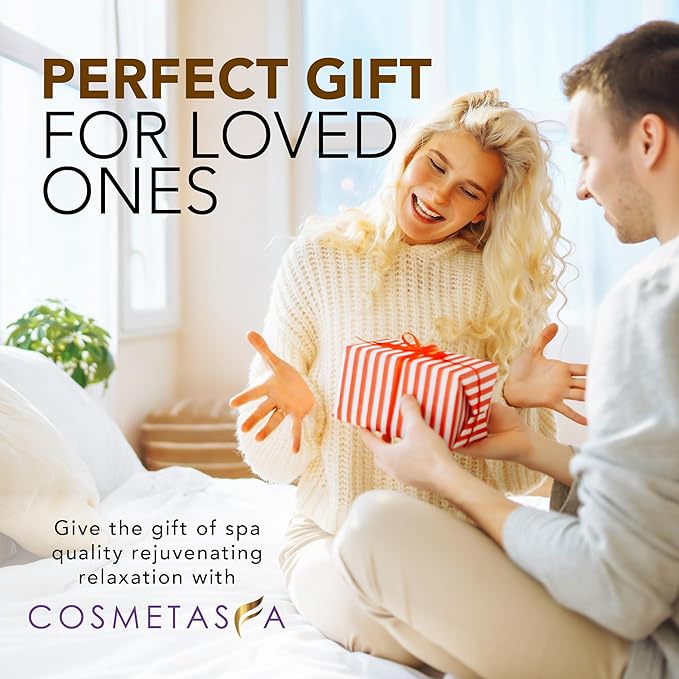 Cosmetasa Spa Gift Set for Women & Men - Relaxation Lavender Massage Oil, Citrus Coconut Oil, Arnica Sore Muscle Massage Oil with Hot Stones, Roller Ball and Thumb Saver Massage Tools
