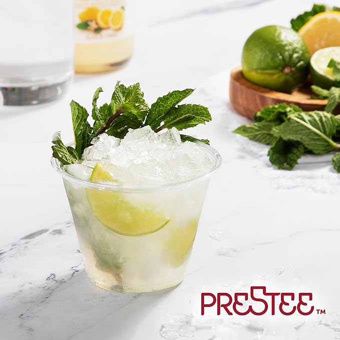 Prestee 500 Clear Plastic Cups - 9 oz Cocktail Cups for Parties and Events, Plastic Cocktail Glasses, Disposable Drinkware - Durable Drinkware, Bulk 500 Party Supplies - Bloomnest